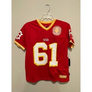 Brooklyn Cloth Mens Hard Knocks Football Jersey Red 61 BTM1411F Medium NWT